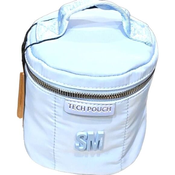 Steve Madden Quilted Logo Tech Pouch- Blue - Picture 3 of 7